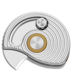 Kizer Snail-Trail Detent Slip Joint Knife Silver Aluminum (0.42" Satin AEB-L)