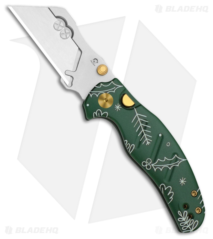 Kizer C01C 2.9 Button Liner Lock Utility Knife Green G-10 (2.8" BB)