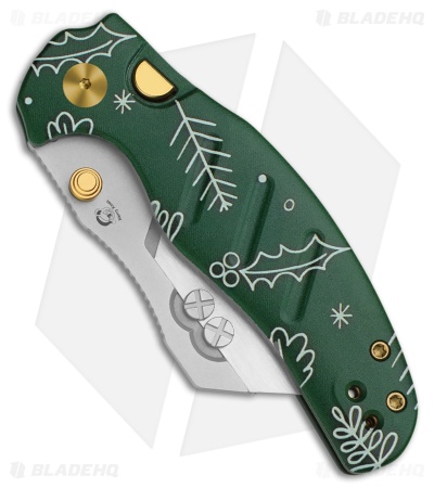 Kizer C01C 2.9 Button Liner Lock Utility Knife Green G-10 (2.8" BB)