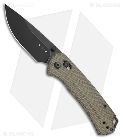 Kizer T1 CD Clutch Lock Knife Norplex Ultrex Micarta (3.2" Black SW) V3490.2CA1