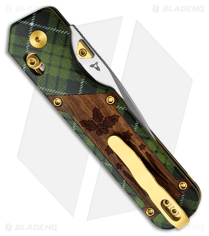 Kizer Militaw Clutch Lock Knife Green G-10/Mkuruti Wood (3.4