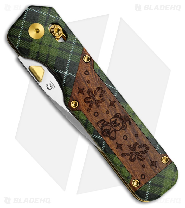 Kizer Militaw Clutch Lock Knife Green G-10/Mkuruti Wood (3.4