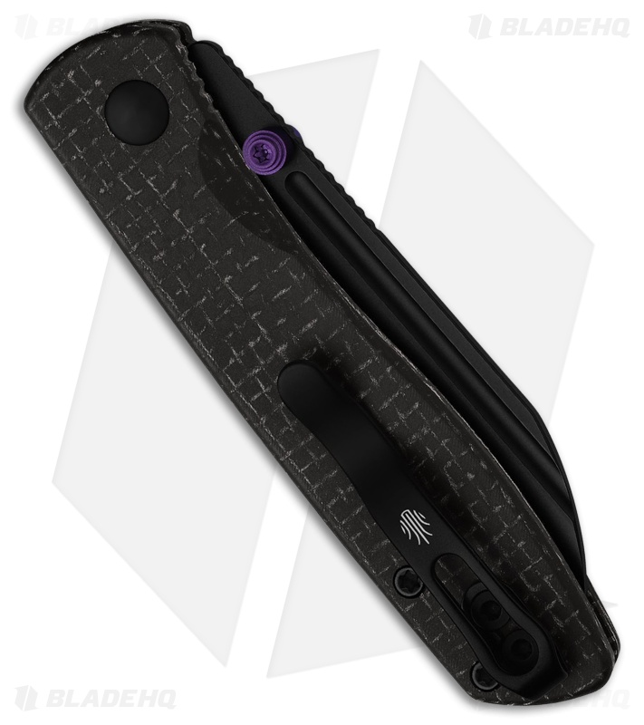 Kizer Renissance Button Liner Lock Knife Black Micarta (3.1" Black PVD)