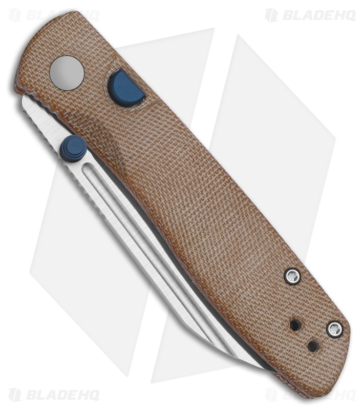 Kizer Renissance Button Liner Lock Knife Brown Norplex Micarta (3.1" Satin)