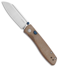 Kizer Renissance Button Liner Lock Knife Brown Norplex Micarta (3.1" Satin)