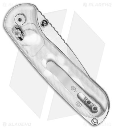Kizer Buddy II Clutch Lock Knife White/Clear Acrylic (3" Satin AEB-L)