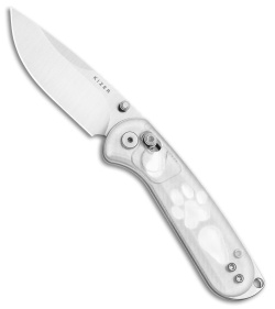 Kizer Buddy II Clutch Lock Knife White/Clear Acrylic (3" Satin AEB-L)