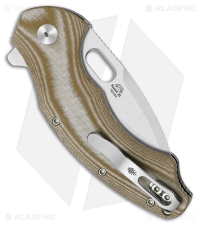 Kizer Roach XL Button Liner Lock Knife Norplex Ultrex Micarta (3.5" Satin) 
