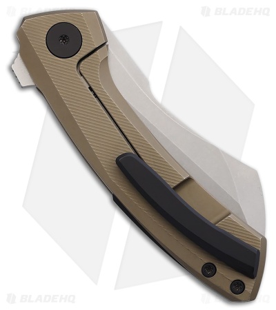 Vanguard Knives Mini Cleaver Frame Lock Knife Bronze Titanium (3" Stonewash)