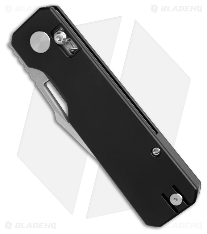 Vero Engineering Aura Drop Point Crossbar Lock Knife Black Aluminum (3.3" Satin)