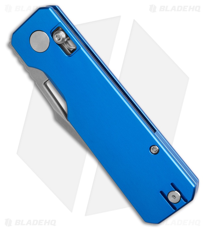 Vero Engineering Aura Drop Point Crossbar Lock Knife Blue Aluminum (3.3" SW)