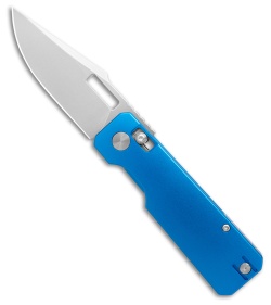 Vero Engineering Aura Drop Point Crossbar Lock Knife Blue Aluminum (3.3" SW)