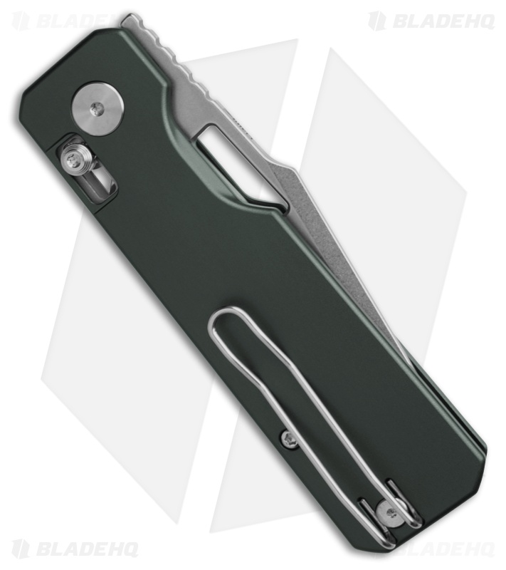 Vero Engineering Aura Drop Point Crossbar Lock Knife Gray Aluminum (3.3" SW)
