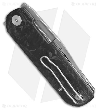 Vero Engineering Avid 1 Liner Lock Knife Marbled Carbon Fiber (3.5" Belt Satin)