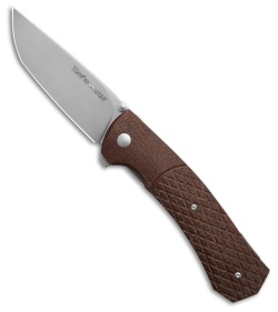 Viper Knives Safe ASLS Liner Lock Knife Burlap Canvas Micarta (3.75" Stonewash)