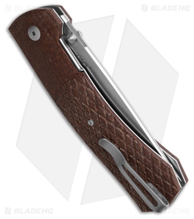 Viper Knives Safe ASLS Liner Lock Knife Burlap Canvas Micarta (3.75" Stonewash)