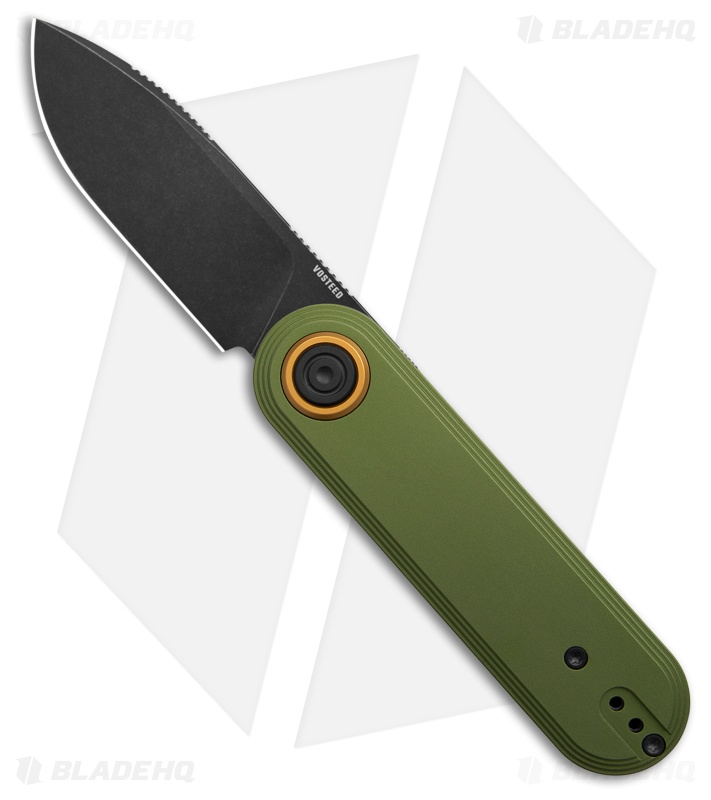 Vosteed Corgi V V Vanchor Lock Knife Green Aluminum (3" Black SW 154CM)