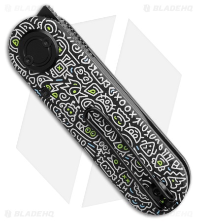 Vosteed Corgi V Vanchor Lock Knife Black Doodle Monster G-10 (2.4" Black SW)