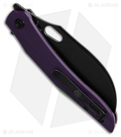 Vosteed Griffin Pocket Knife Purple G-10 Hawkbill 14C28N
