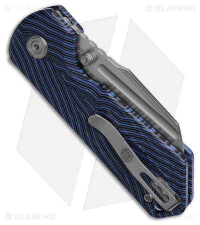 Vosteed Hedgehog Top Liner Lock Knife Black/Blue GT-Mascus (3" Satin)