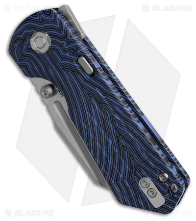 Vosteed Hedgehog Top Liner Lock Knife Black/Blue GT-Mascus (3" Satin)