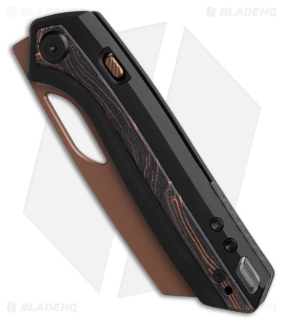 Vosteed Kroc 329 Top Liner Lock Knife Black Al + Topo G-10 (3.29" Copper Dune)