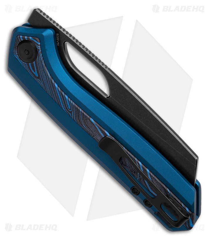 Vosteed Kroc 329 Top Liner Lock Knife Blue Al + Topo G-10 (3.29" Black SW)