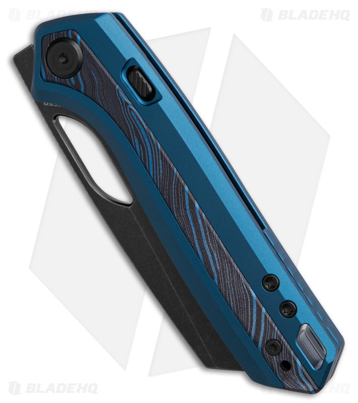 Vosteed Kroc 329 Top Liner Lock Knife Blue Al + Topo G-10 (3.29" Black SW)