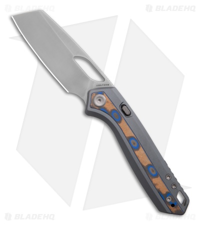 Vosteed Kroc 329 Top Liner Lock Knife Gray Al + Ocean Micarta (3.29" Satin)