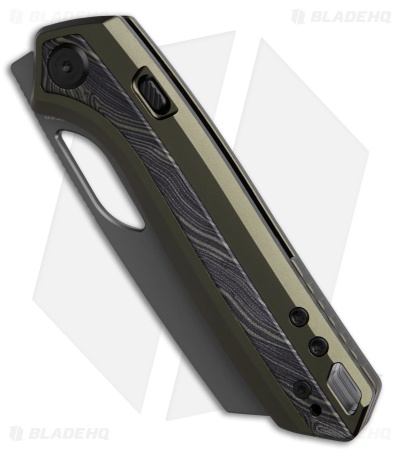 Vosteed Kroc 329 Top Liner Lock Knife Olive Green Al + Topo G-10 (3.29" Gray)