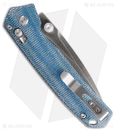 Vosteed Mini Psyop Crossbar Lock Knife Blue Norplex UltreX Micarta (2.7" Satin)