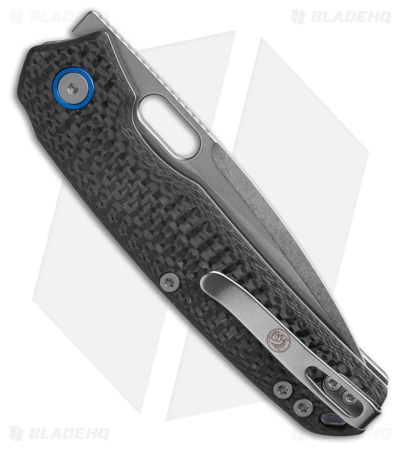 Vosteed Psyop Top Liner Lock Knife Black Carbon Fiber (3.3" Black SW Elmax)
