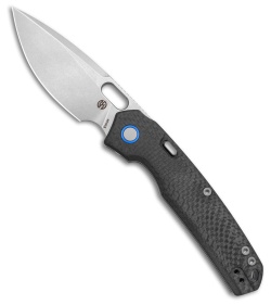 Vosteed Psyop Top Liner Lock Knife Black Carbon Fiber (3.3" Black SW Elmax)