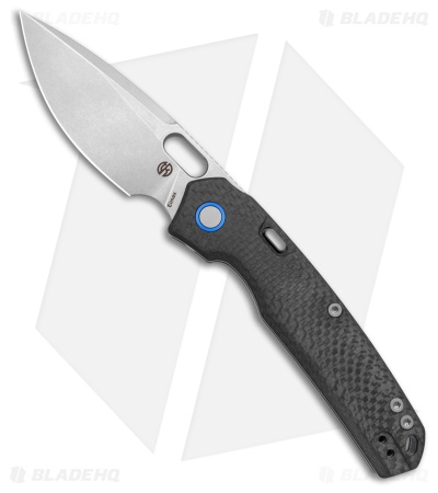 Vosteed Psyop Top Liner Lock Knife Black Carbon Fiber (3.3" Black SW Elmax)