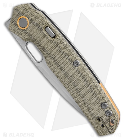 Vosteed Psyop Top Liner Lock Knife Green Norplex Ultrex Micarta (3.5" Stonewash)