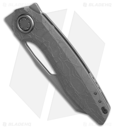 Vosteed Thunderbeast Vanchor Lock Knife Acid Wash Gray Ti (3.5" Acid Wash/SW)