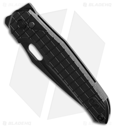 Vosteed Thunderbird Button Lock Knife Black Titanium (3.2" Black Stonewash)