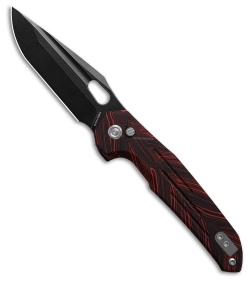 Vosteed Thunderbird Button Lock Knife Red G-10 (3.2" Black Stonewash M390)