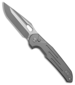 Vosteed Thunderbird Button Lock Knife Titanium (3.2" Bead Blast Elmax)