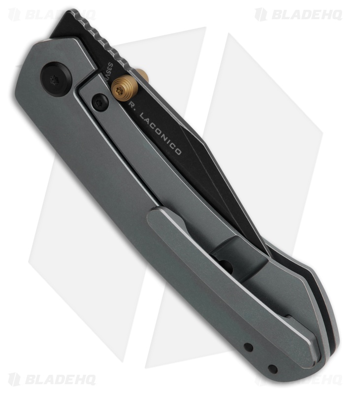 Vosteed Vallhund Frame Lock Knife Blue Titanium (3" Black SW S35VN)