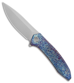 WE Knife Co. Acuminal Frame Lock Knife Flamed Titanium (3.9" Polished/BB)