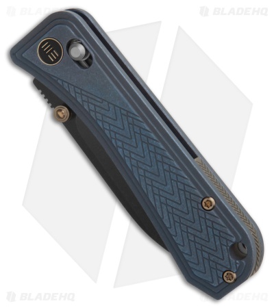 WE Knife Co. Bougie Banter Crossbar Lock Knife Blue Titanium (2.9" Black SW)