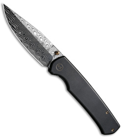 WE Knife Co. Evoke Frame Lock Knife Black Titanium (3.48" Damasteel) WE21046-DS1