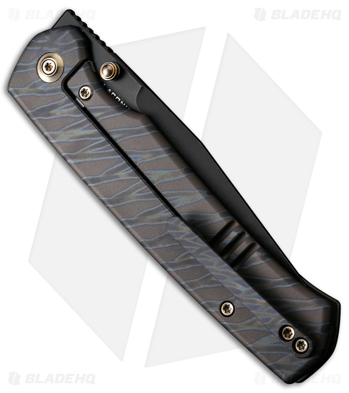WE Knife Co. Evoke Frame Lock Knife Flamed Titanium (3.48" BW 20CV) WE21046-4