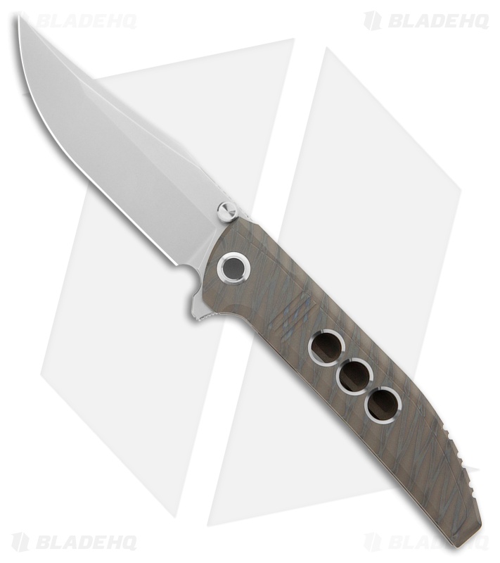 WE Knife Co. Ezinta Integral Frame Lock Knife Tiger Stripe Flamed Ti (3.9" BB)