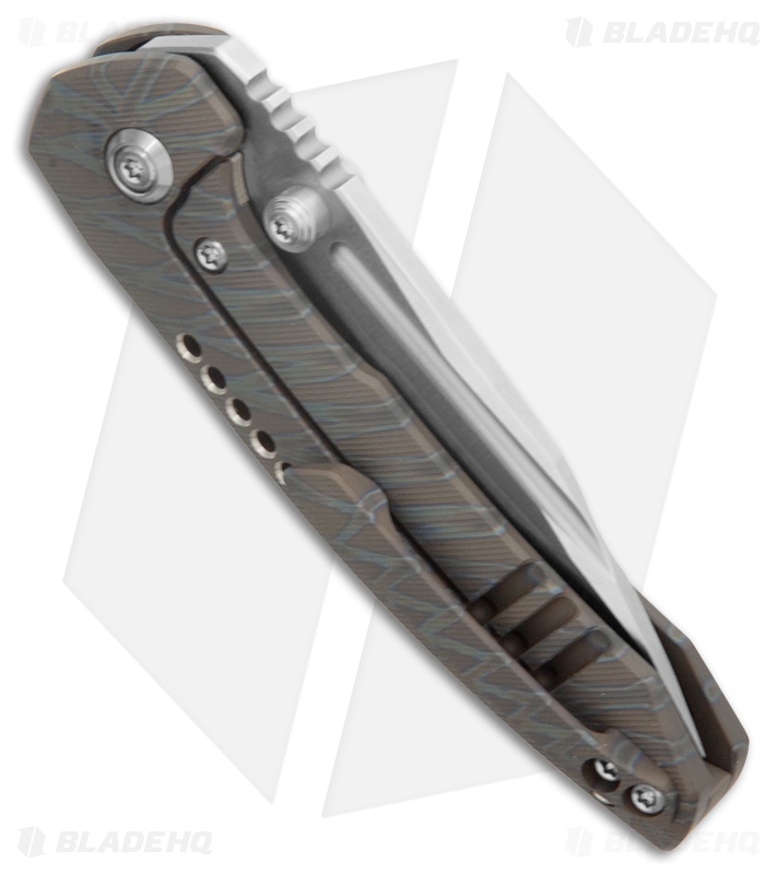 WE Knife Co. Micro Trogon Frame Lock Knife Flamed Titanium (2.7" Satin)