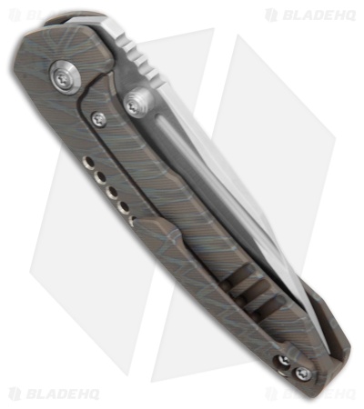 WE Knife Co. Micro Trogon Frame Lock Knife Flamed Titanium (2.7" Satin)
