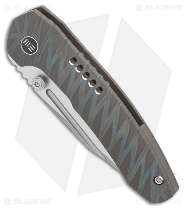 WE Knife Co. Micro Trogon Frame Lock Knife Flamed Titanium (2.7" Satin)