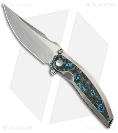 人文 marquiscount WE Knife Co. Quinseris Knife Polished/BB Ti + Arctic Storm