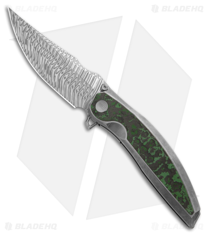 WE Knife Co. Quinseris Knife Crystalized Silver Ti/Jungle Wear CF (4" Fafnir)